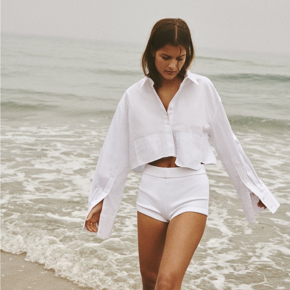 Crop Poplin Shirt